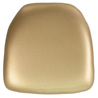 Flash Furniture BH-GOLD-HARD-VYL-GG Hard Gold Vinyl Chiavari Chair Cushion